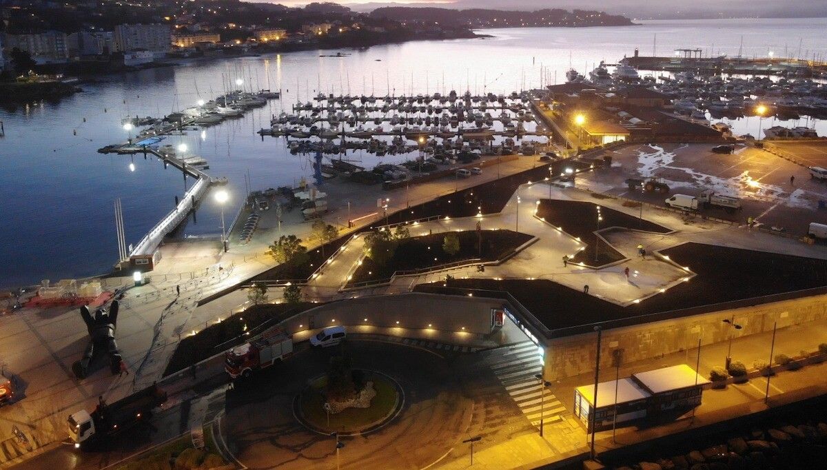 Inauguración da nova rampla axardinada na Praza dos Barcos de Sanxenxo