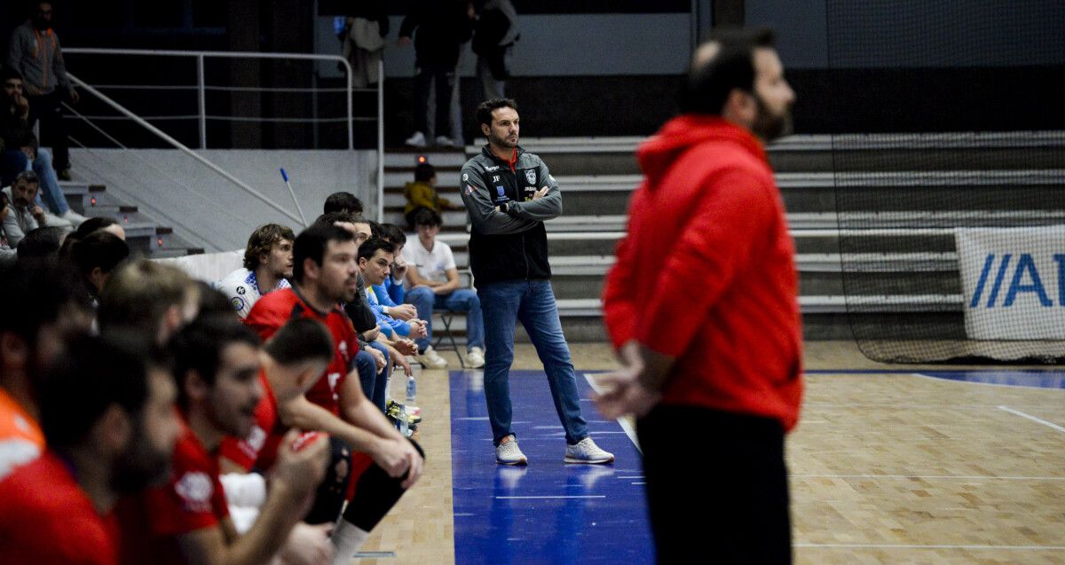 Jabato, no partido de liga entre Cisne e Alcobendas no Municipal