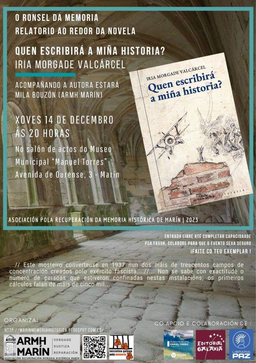 Presentación de la novela de Iria Morgade Valcárcel 'Quen escribirá a miña historia?'