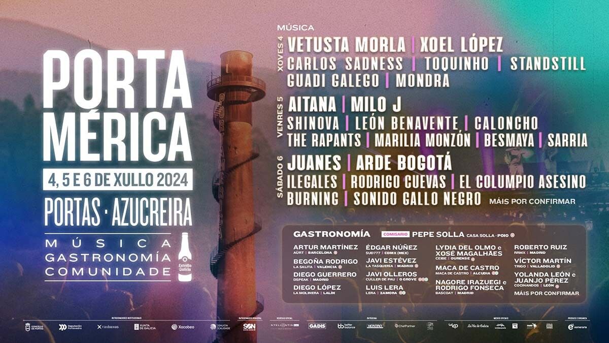 Cartel por días do PortAmérica 2024