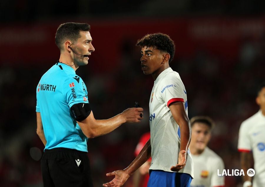 Alejandro Muñiz, no partido entre Mallorca e Barcelona en Son Moix