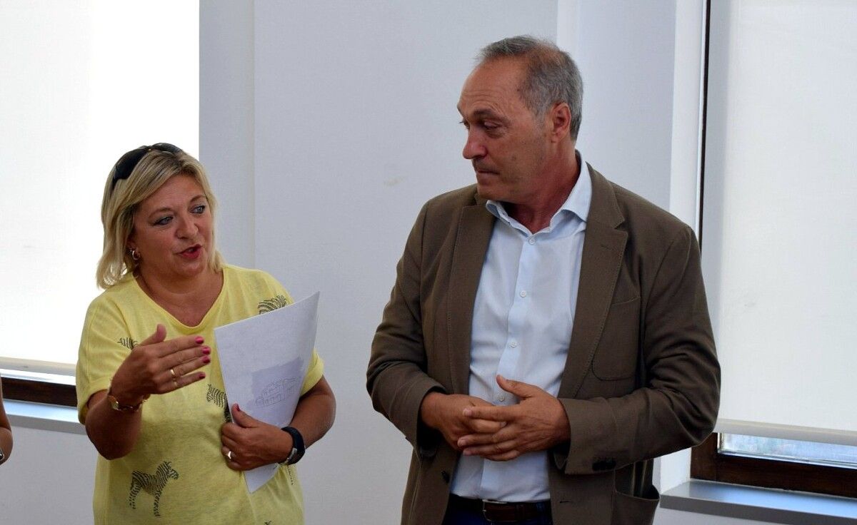 Cristina González, concelleira do PP, e Agustín Reguera