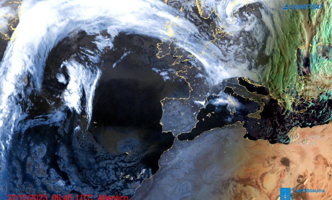 Imaxe de Meteogalicia neste venres 22 de decembro de 2023