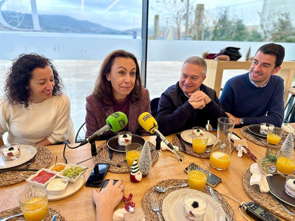Marián Sanmartín, María Ramallo, Manuel Santos y Pablo Novas