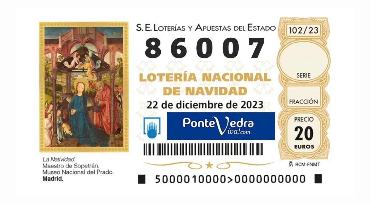 86007, quinto premio no sorteo extraordinario de Nadal