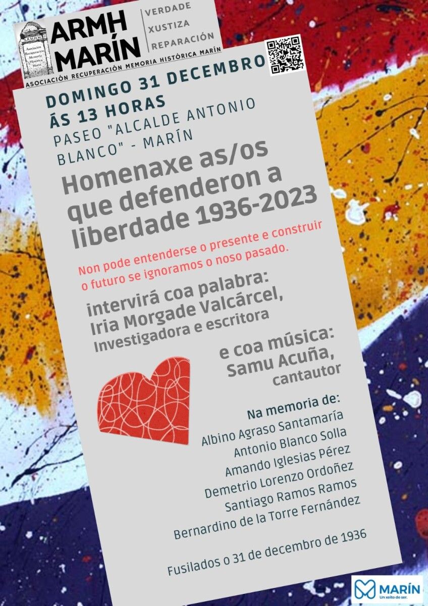 'Acto aos que defenderon a liberdade' o 31 de decembro 