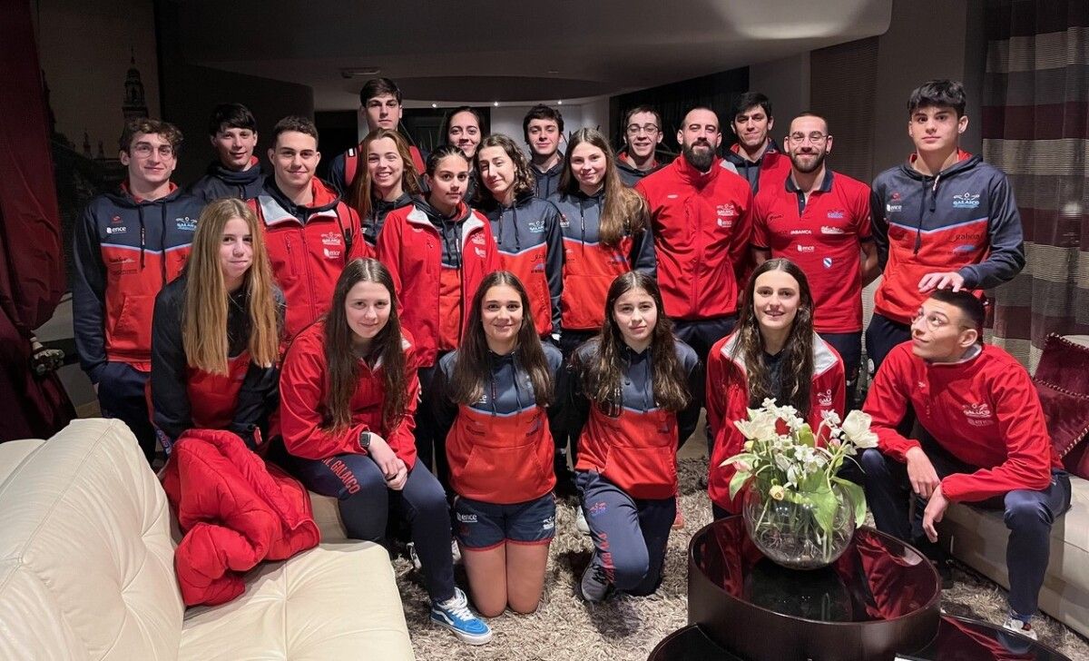 Deportistas do Galaico no Campionato Galego de Inverno en Lugo