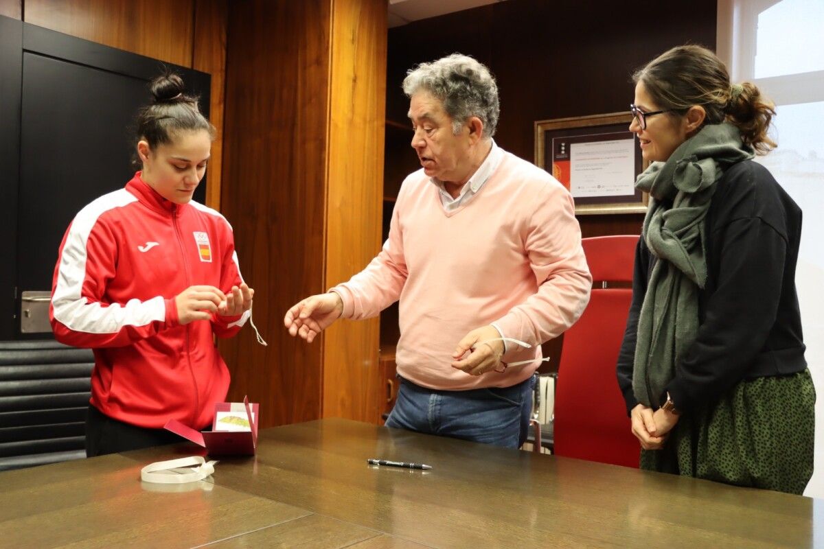 Recepción municipal a Melania Rodríguez