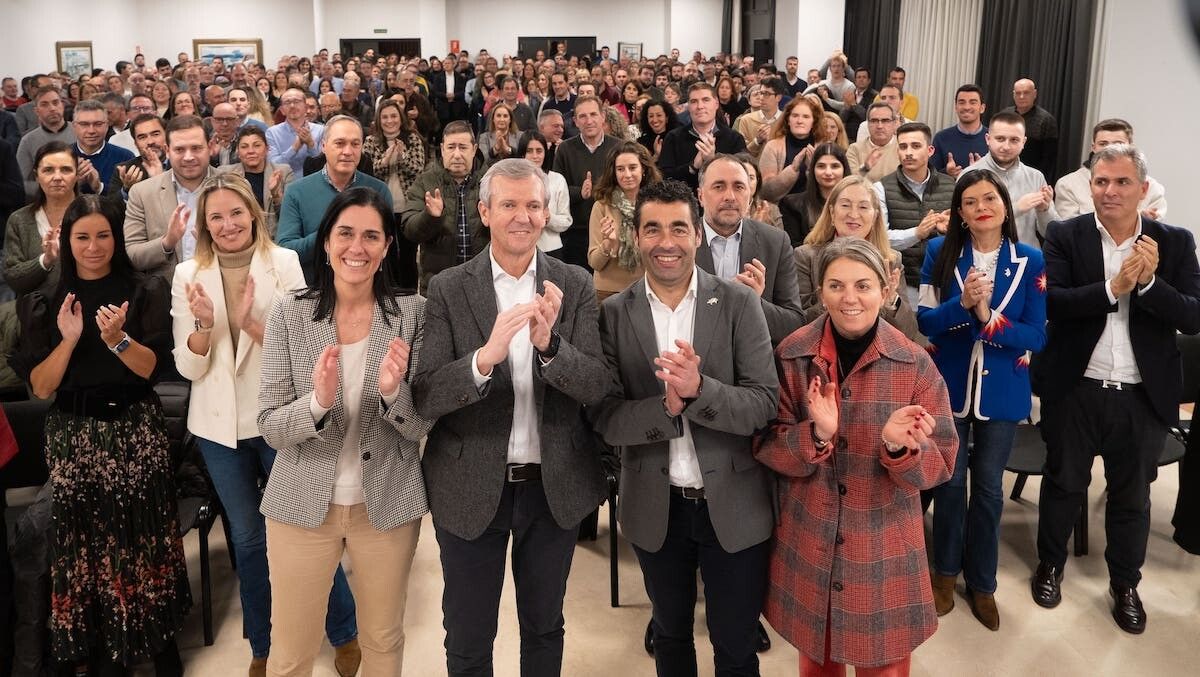 Alfonso Rueda, en la junta directiva del PP de Pontevedra