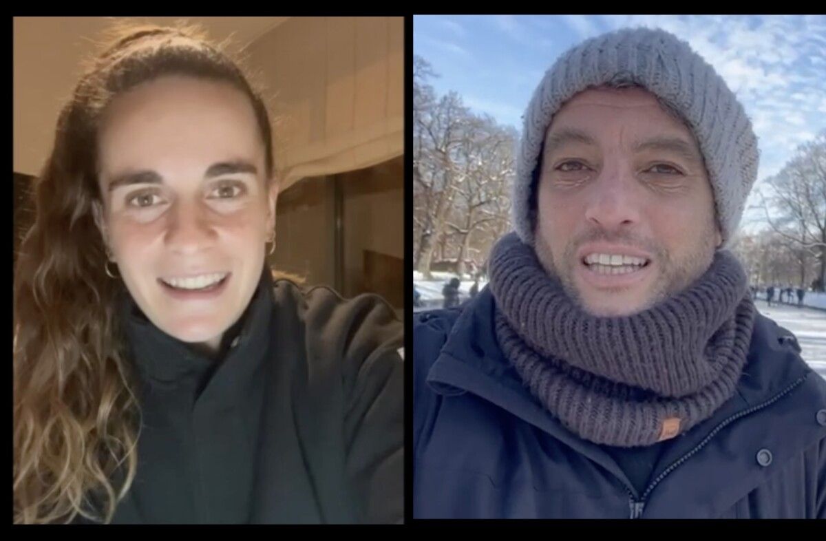 Capturas de los vídeos de Teresa Abelleira y Daniel Froiz