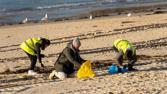Xornada de limpeza no litoral de Sanxenxo Xornada de limpeza no litoral de Sanxenxo