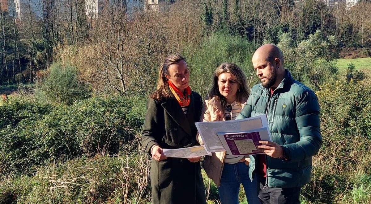 Paloma Castro, Lina Garrido e Iván Puentes, en Valdecorvos