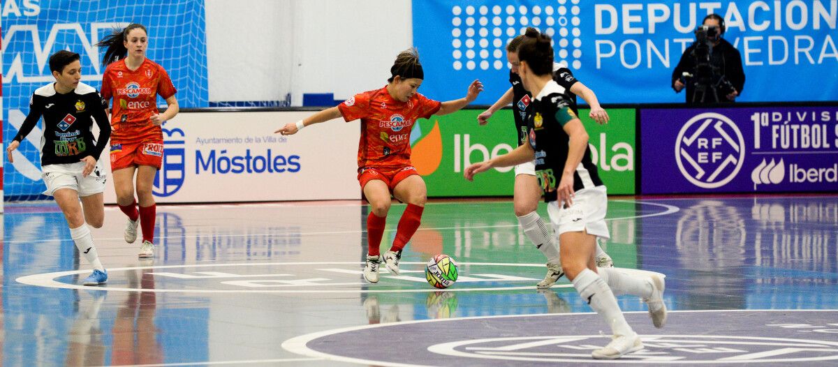 Partido de liga entre Poio Pescamar e Móstoles na Seca