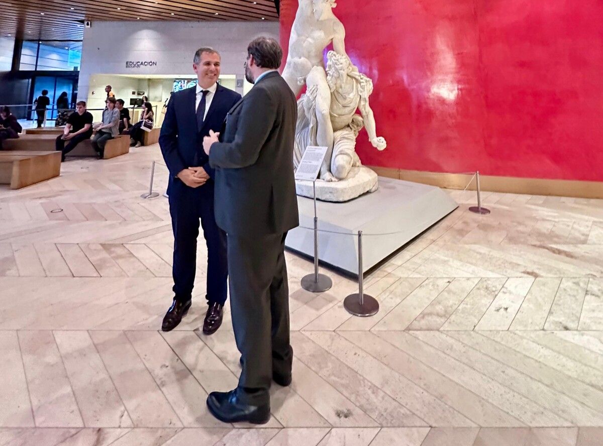 Rafa Domínguez co coordinador xeral de Conservación do Museo Nacional del Prado