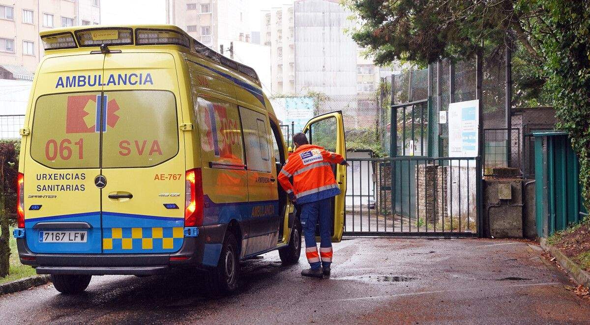Ambulancia del 061 en Pontevedra