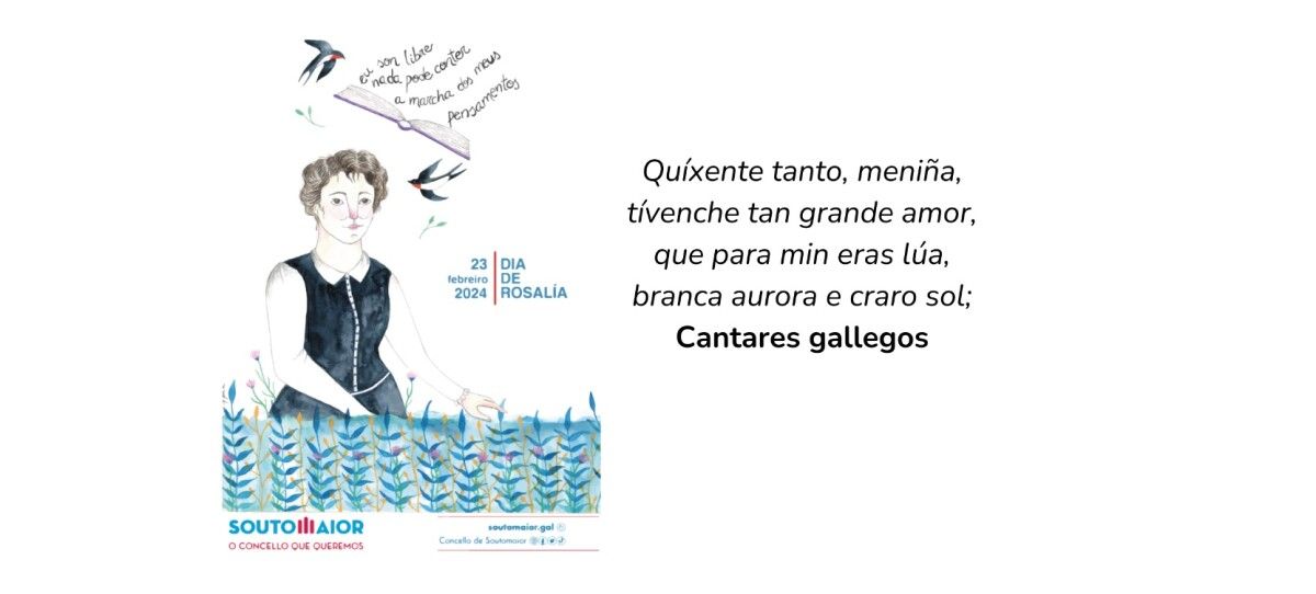 Imaxe da campaña "Espallando versos de Rosalía!"