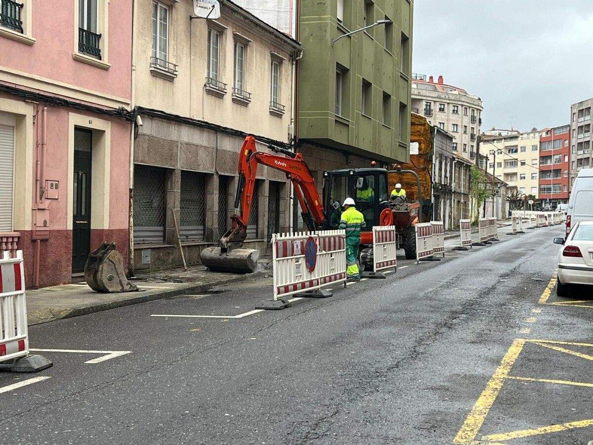 Obras de remodelación en la calle Concepción Arenal