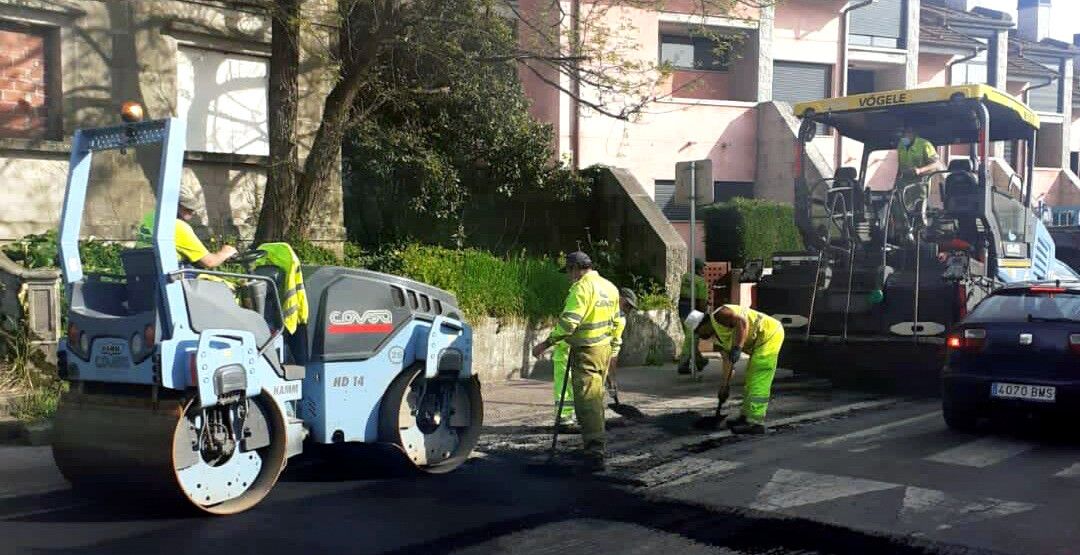 Obras na avenida Conde Bugallal