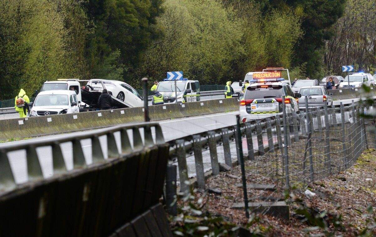 Retenciones en la autopista como consecuencia del accidente