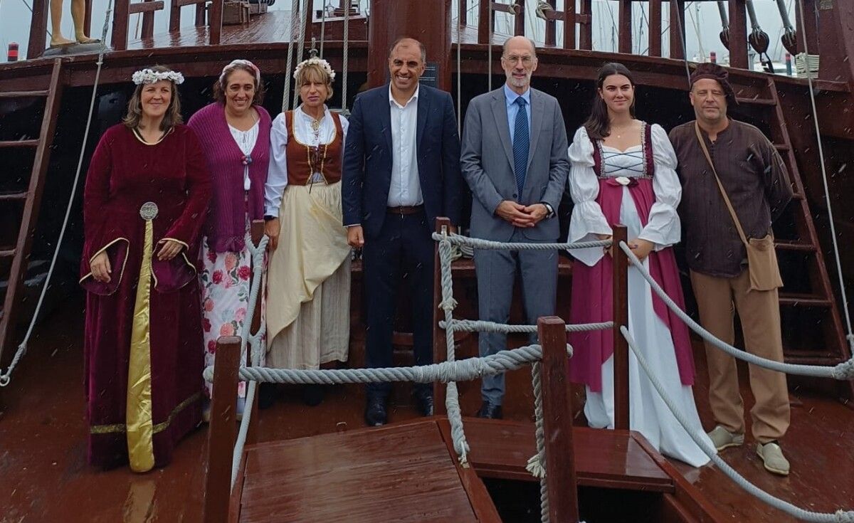 Presentación del Día de Colón en la Festa da Arribada de Baiona