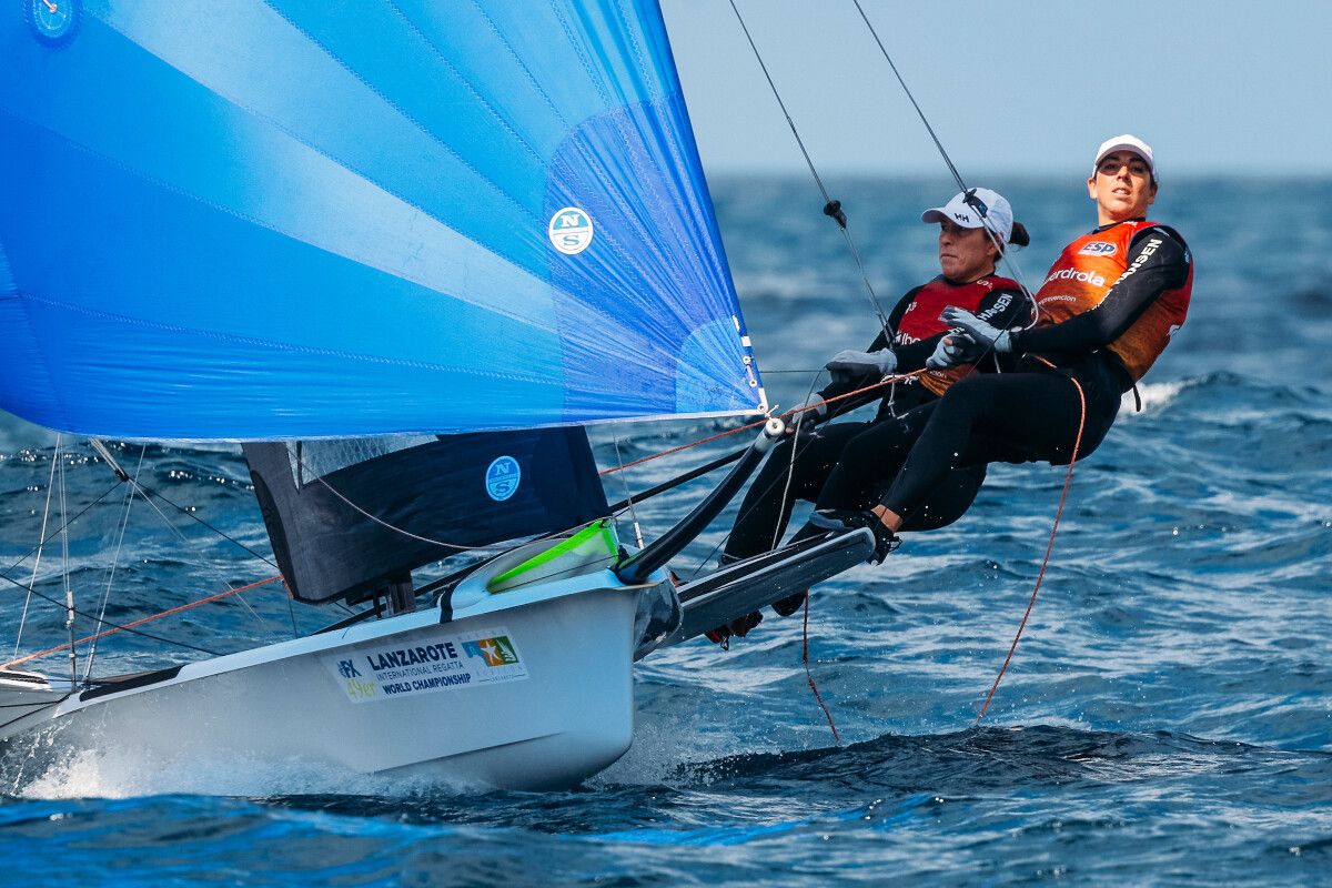 Támara Echegoyen y Paula Barceló, en el Mundial celebrado en Lanzarote
