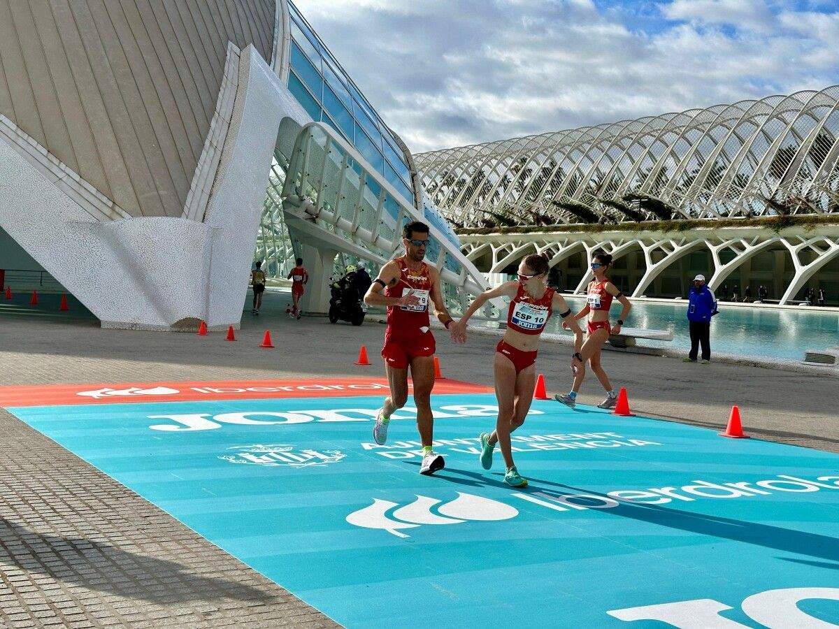 Antía Chamosa no Critérium Internacional de Remuda Mixta de Marcha en Valencia