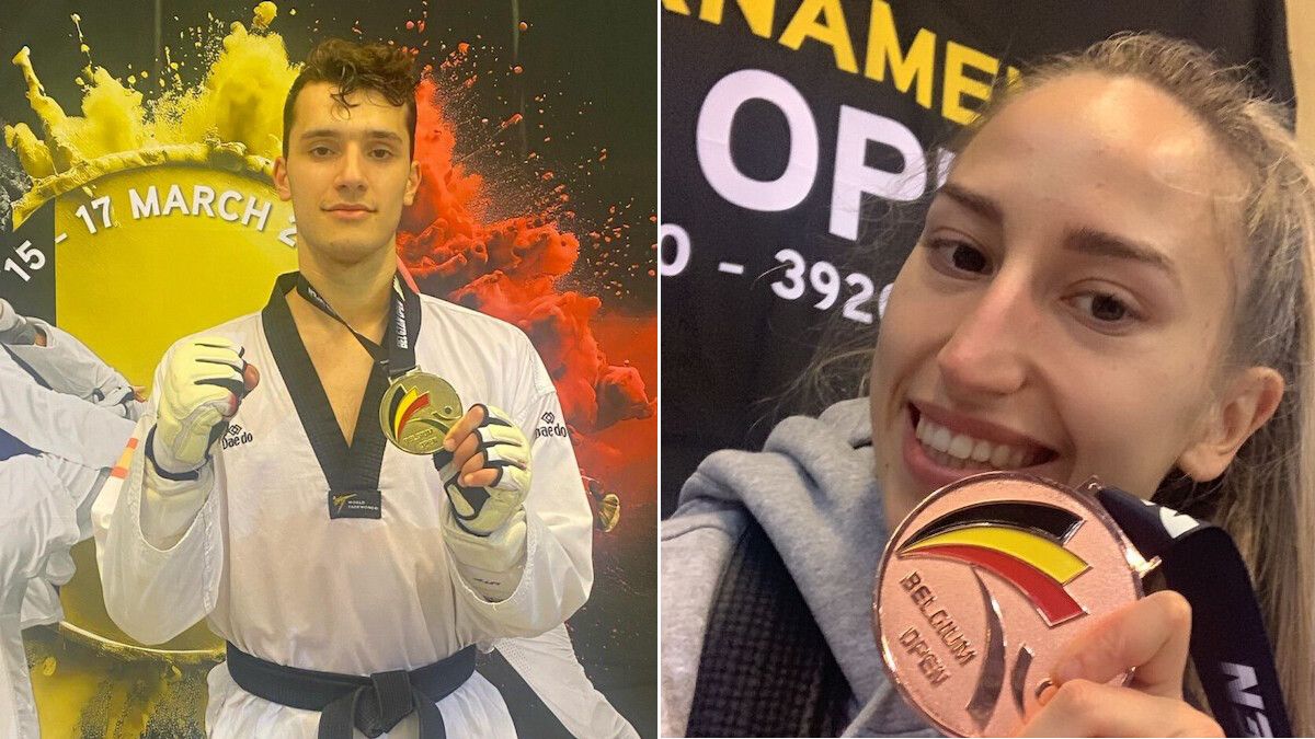 Sergio Troitiño e Sara Cortegoso coas medallas conseguidas no Open de Bulgaria
