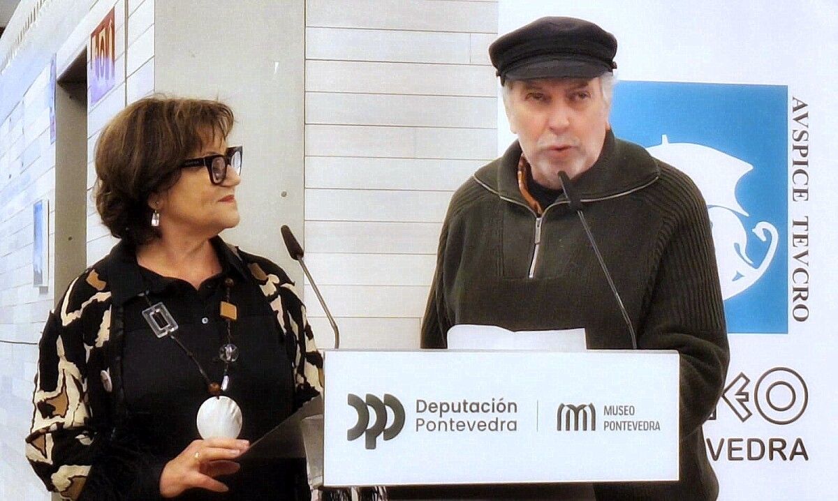 Fina Casalderrey e Antón Sobral no acto organizado por 'De vella a bella'