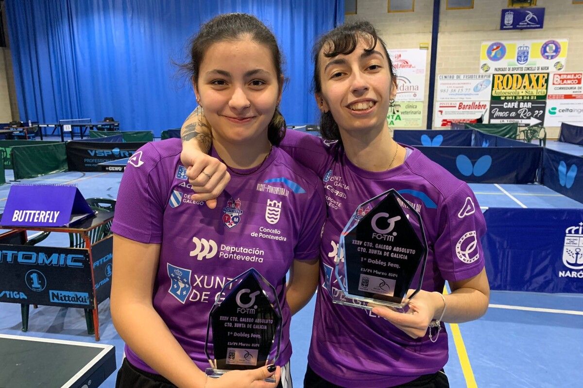 Laura Forte e Judith Cobas, no Campionato Galego Absoluto celebrado en Narón
