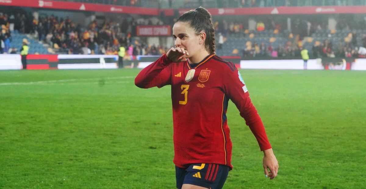 Tere Abelleira en el partido de Liga de Naciones entre España e Italia en Pasarón