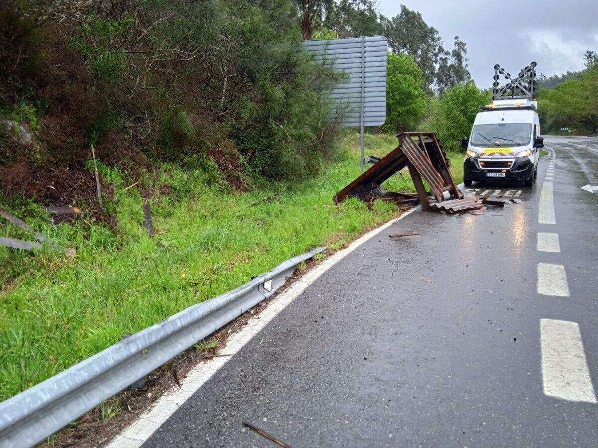 Estrada N-.541 onde se producía un novo accidente