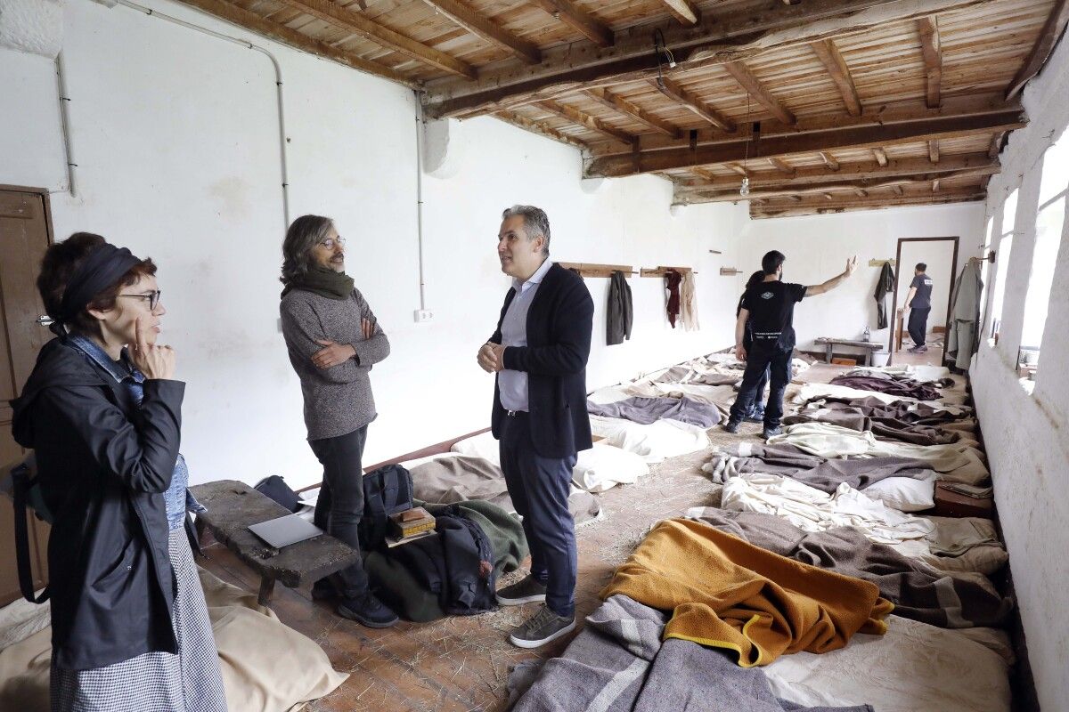 O vicepresidente da Deputación Rafa Domínguez visitou a rodaxe do filme "San Simón"