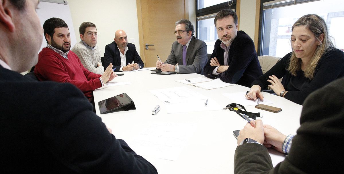Reunión del PP con Aempe e AJE Pontevedra