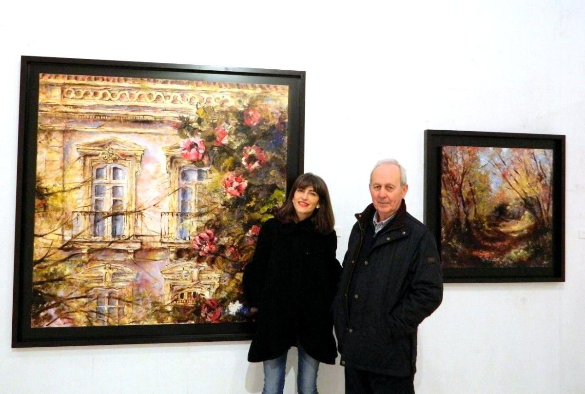 Sylvie Tartán co pintor Alex Vázquez