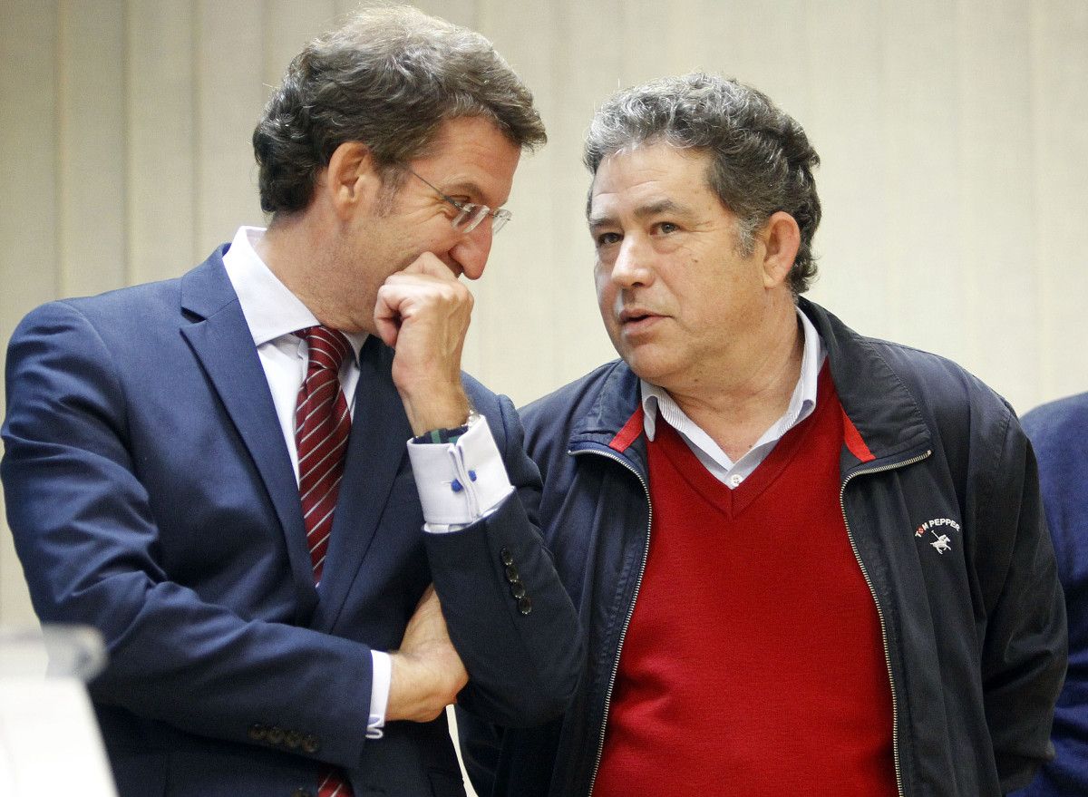 Alberto Núñez Feijóo e Miguel Anxo Fernández Lores, nunha visita ao CGTD