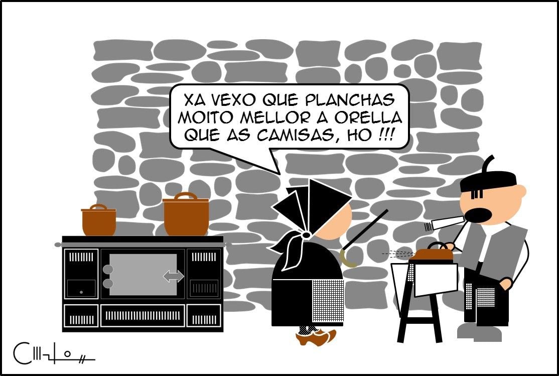 Os Recortiños: Planchar camisas
