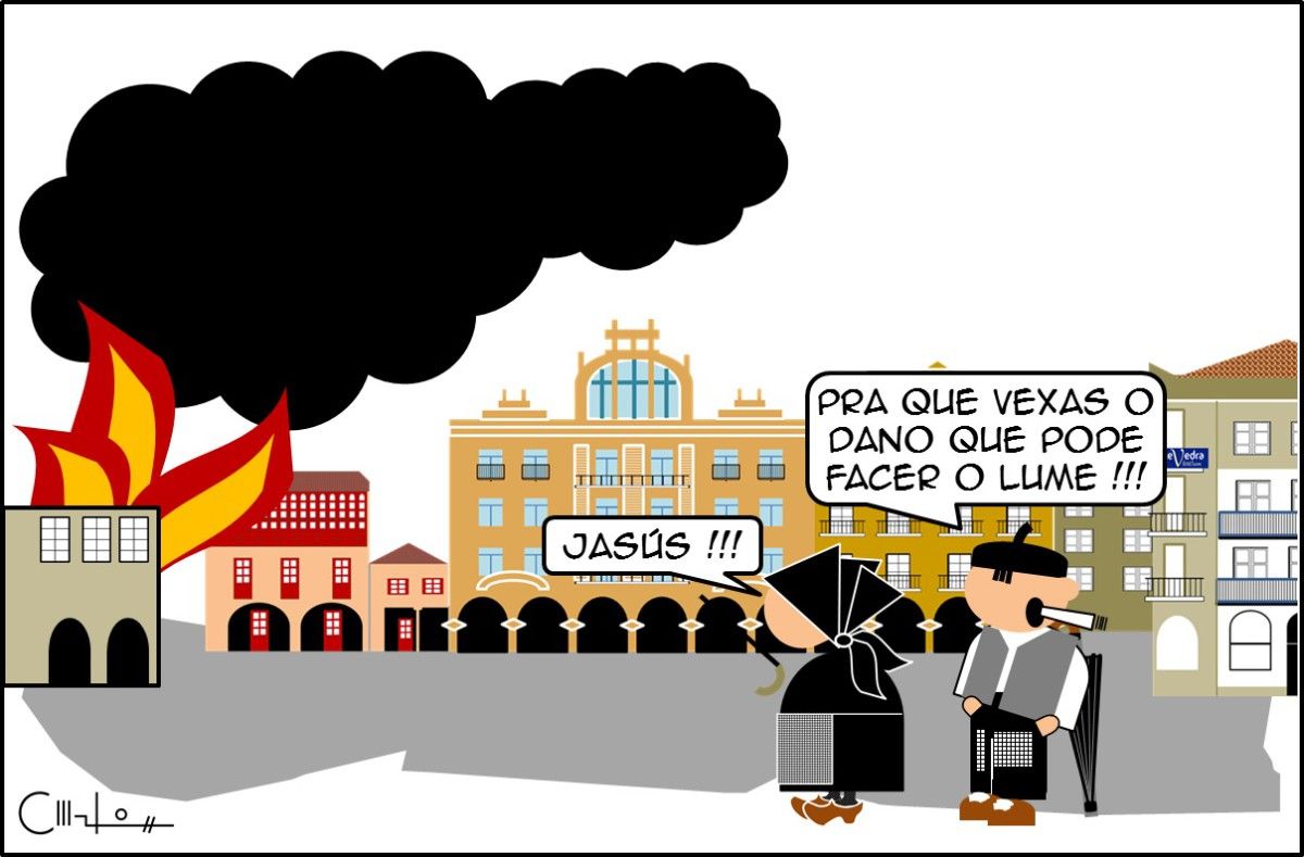 Os Recortiños: Incendio