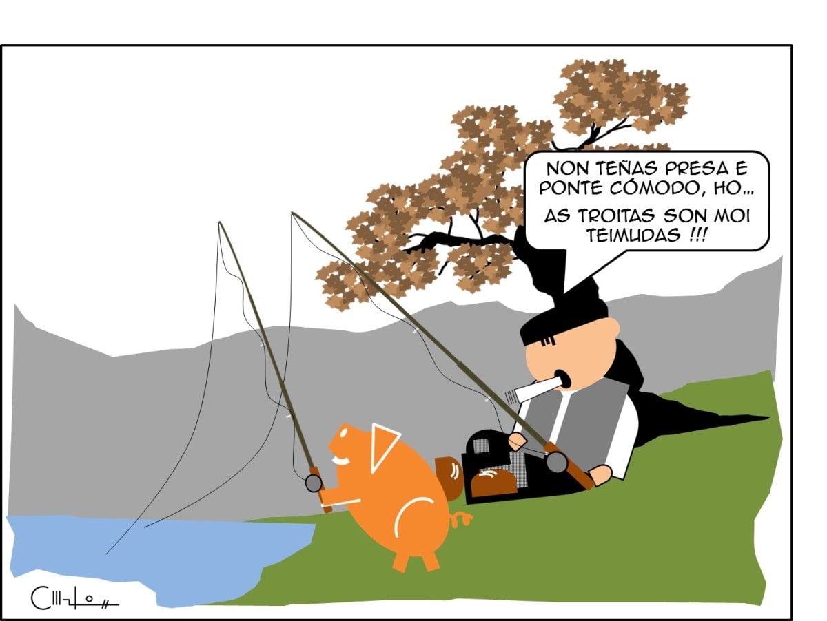 Os Recortiños: Pescando troitas