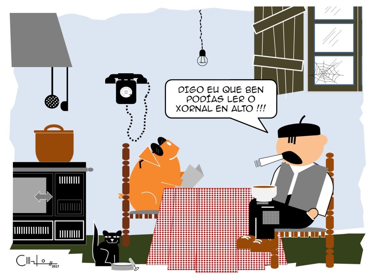 Os Recortiños: Ler o xornal