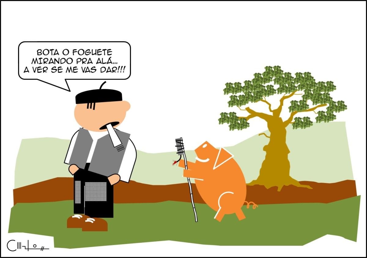 Os Recortiños: Botando foguetes