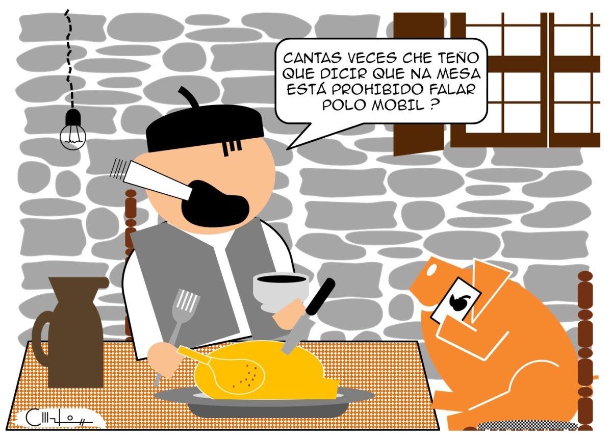 Os Recortiños: Móbil na mesa