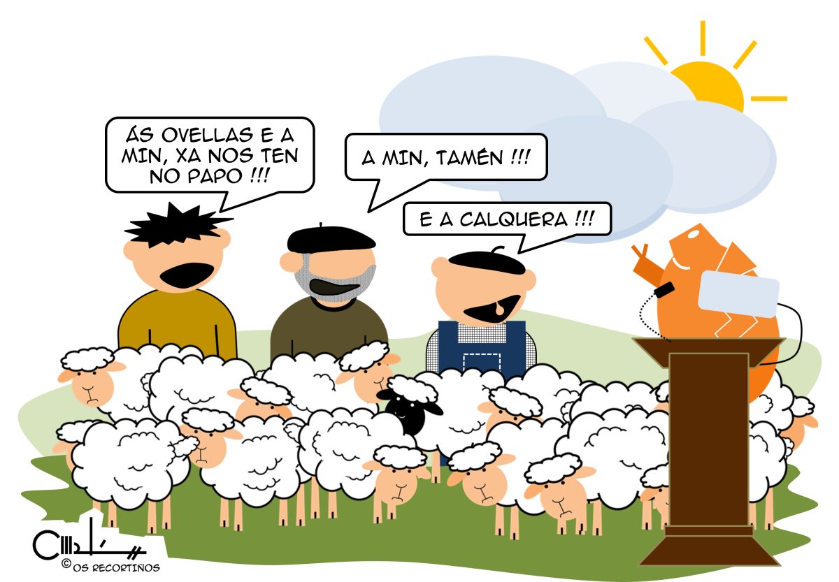 Os Recortiños: Farfallar como bo político