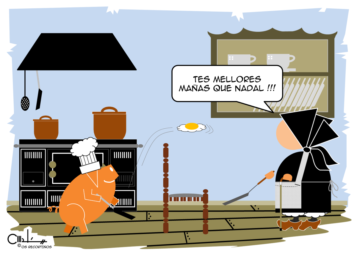 Os Recortiños: Tenis na cociña