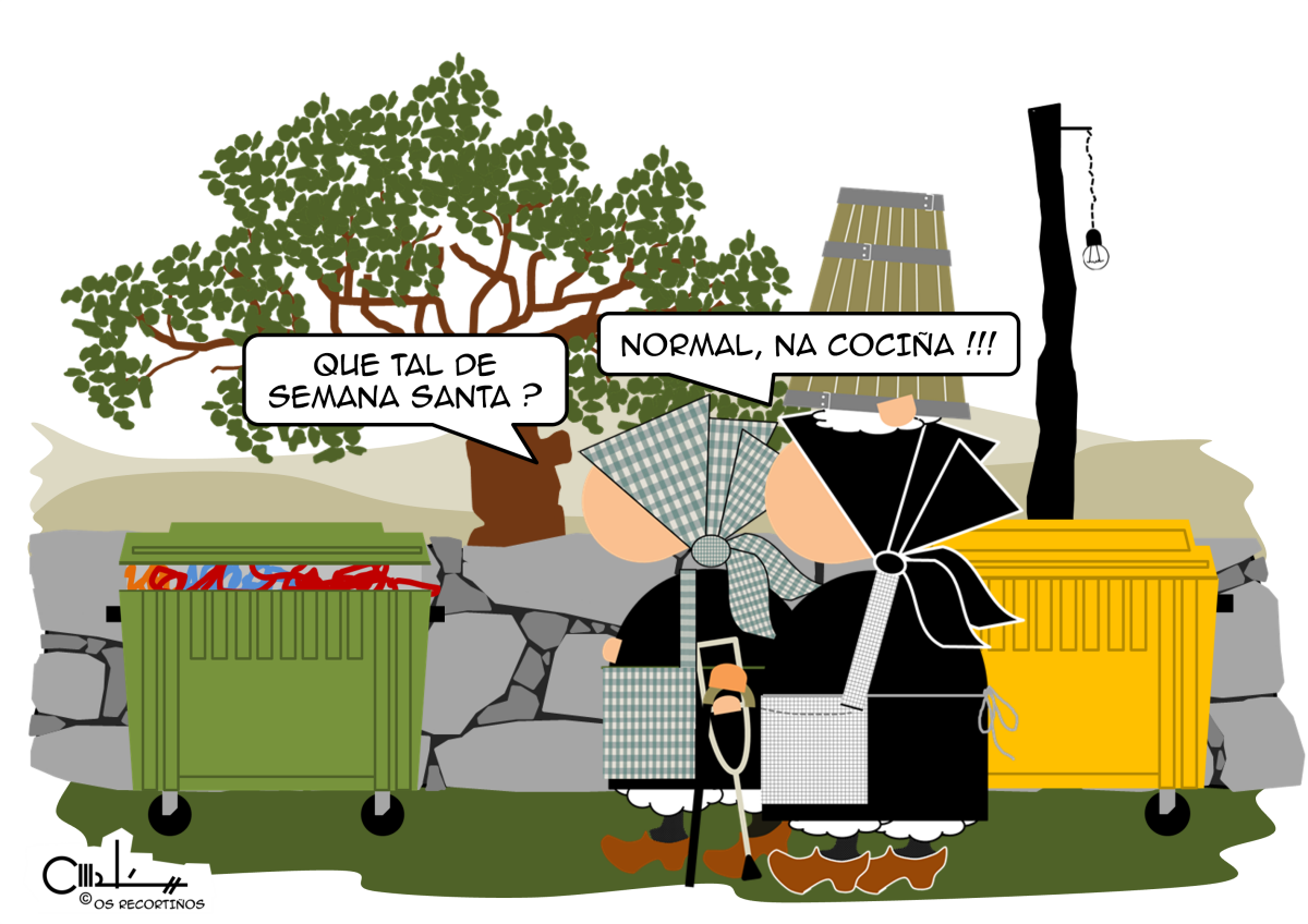Os Recortiños: Na cociña