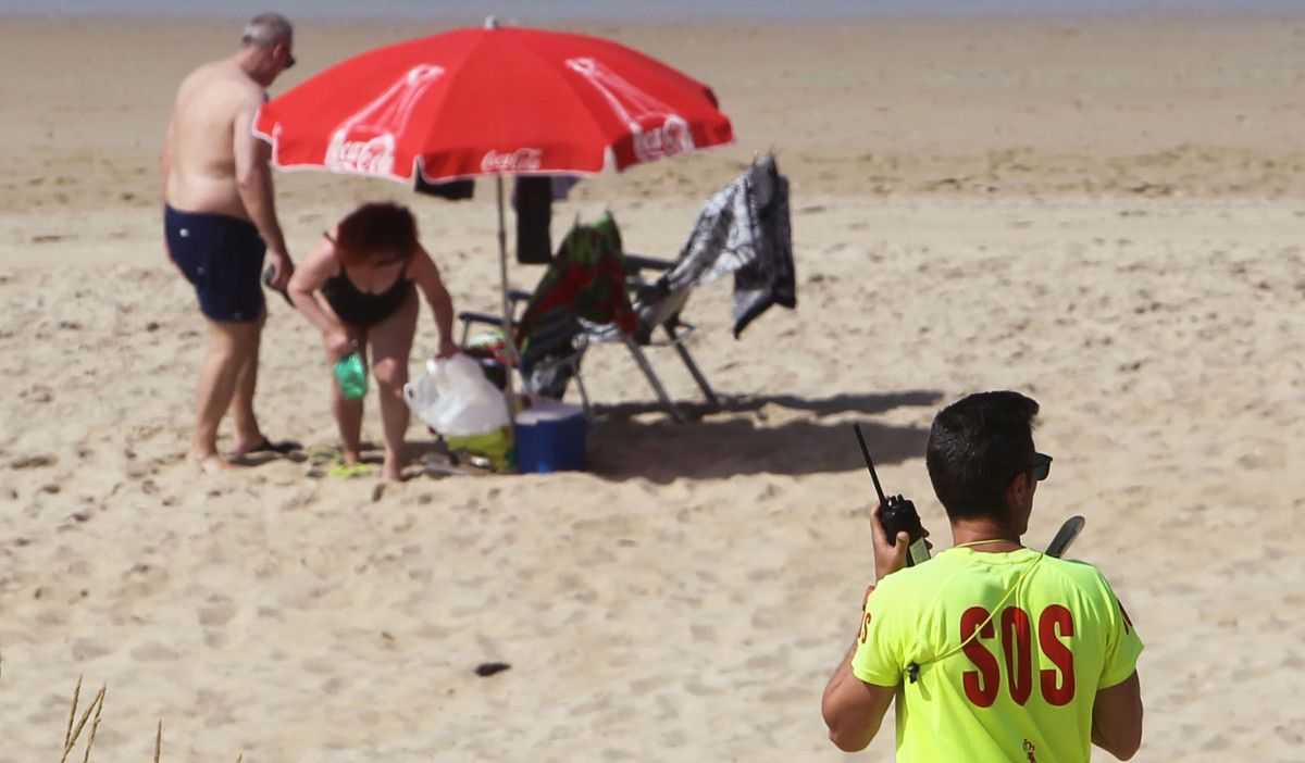 Un socorrista nunha praia de Sanxenxo