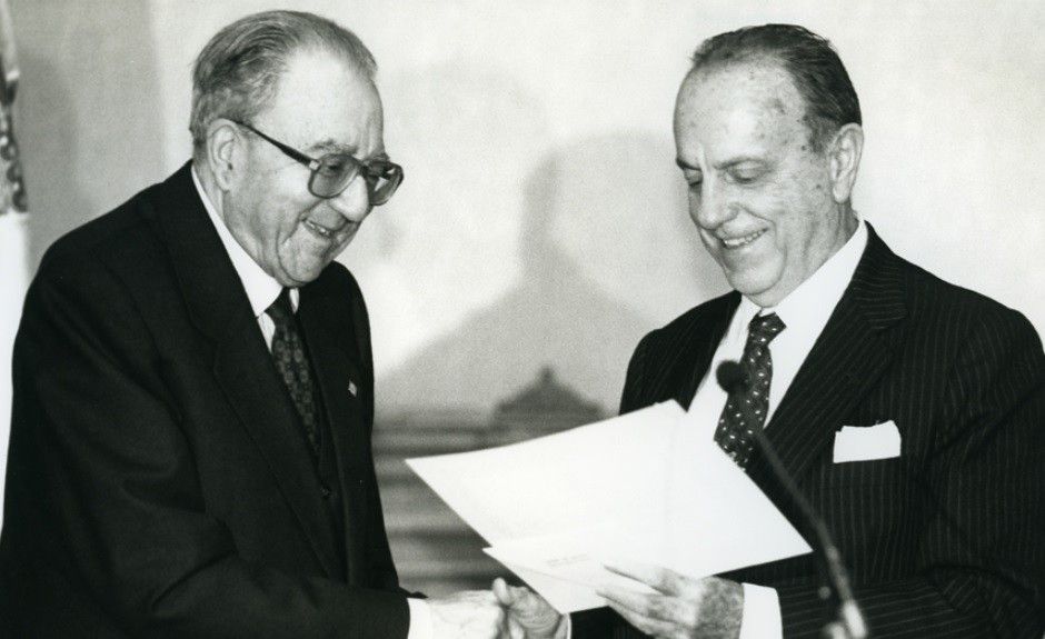 Filgueira Valverde con Manuel Fraga Filgueira Valverde con Manuel Fraga