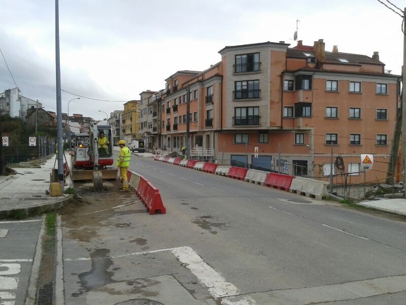 Zona afectada en Lérez por las explosiones en las obras del AVE