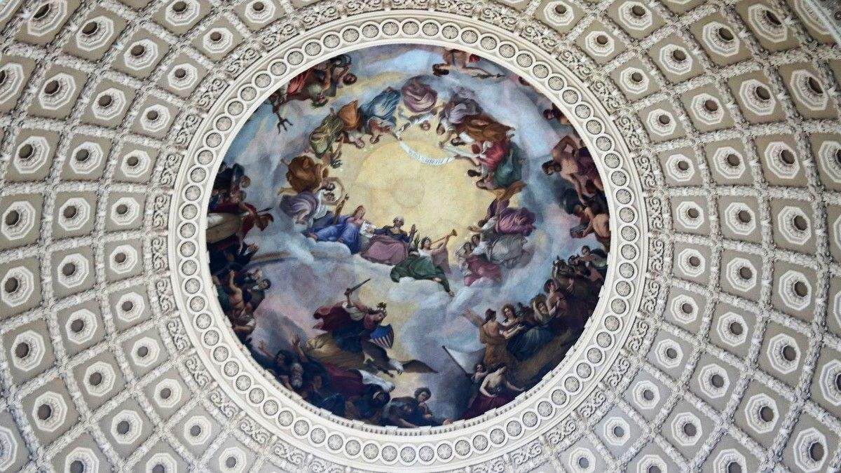Apoteose de Washington no interior da cúpula do Capitolio
