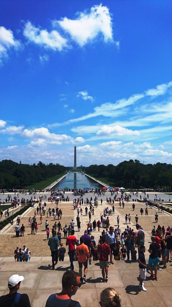 Monumento a Wahington e Reflecting Pool dende o Lincoln Memorial