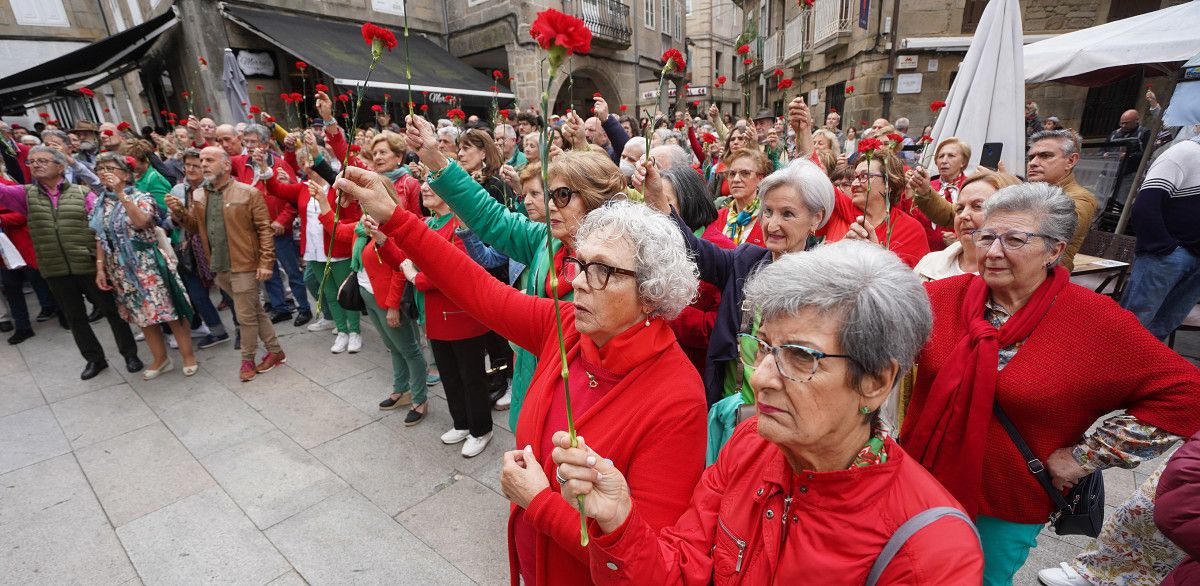 Acto conmemorativo de la Revolución de los Claveles en Pontevedra